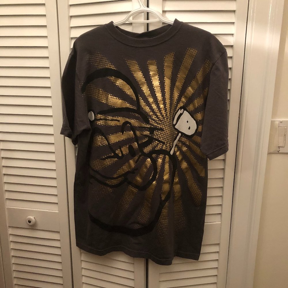 King Features Syndicate  popeye short sleeve tshirt with gold imprint on whole f